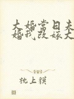 大婚当日夫君逃婚我改嫁大结局