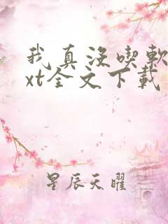 我真没吃软饭txt全文下载