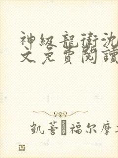 神级龙卫沈浪全文免费阅读