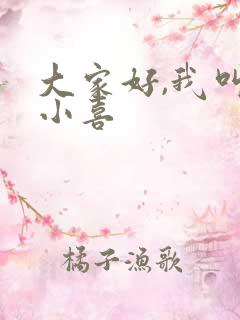 大家好,我叫林小喜