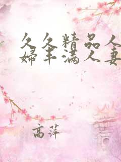 久久精品人妻熟妇丰满人妻