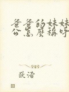 爸爸的妹妹的老公怎么称呼