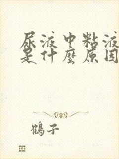 尿液中粘液丝高是什么原因