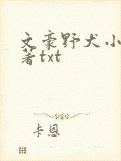文豪野犬小说原著txt