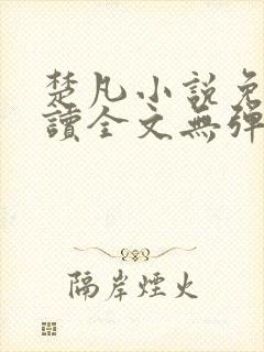 楚凡小说免费阅读全文无弹窗