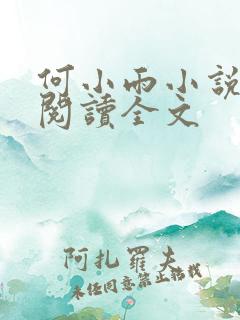 何小雨小说在线阅读全文