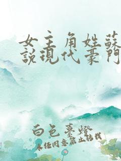 女主角姓苏的小说现代豪门小说