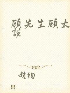 顾先生顾太太小说