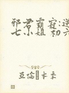 邪君霸宠:逆天七小姐 初六