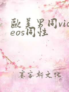 欧美男同videos同性