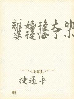 离婚后大明星老婆后悔了小说