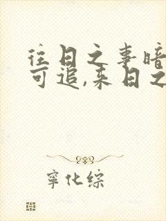 往日之事暗沉不可追,来日之路光明灿烂