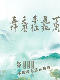 春天梦见下雪是什么征兆周公解梦