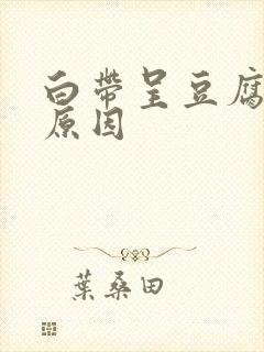 白带呈豆腐渣样原因