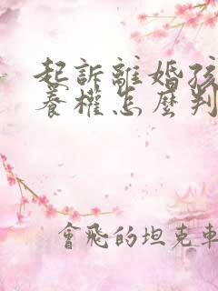 起诉离婚孩子抚养权怎么判