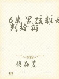 6岁男孩离婚会判给谁