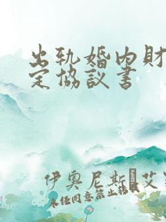 出轨婚内财产约定协议书