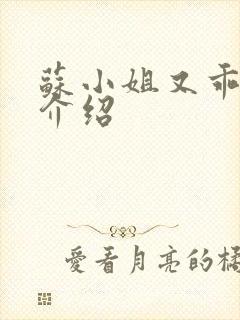 苏小姐又乖又野介绍