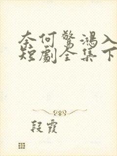 奈何惊鸿入我心短剧全集下载