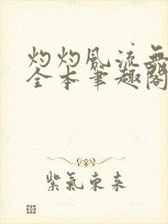 灼灼风流无删减全本笔趣阁