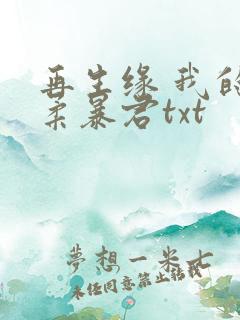 再生缘 我的温柔暴君txt