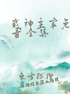 武神主宰免费观看 全集