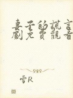 妻子的谎言电视剧免费观看全集