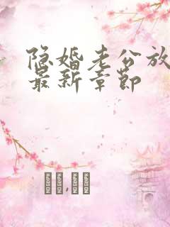 隐婚老公放肆宠最新章节