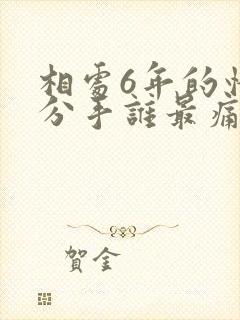 相处6年的情人分手谁最痛苦