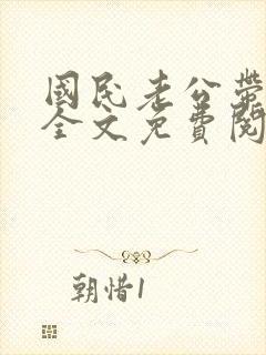 国民老公带回家全文免费阅读软件