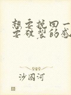 想要挽回一段快要破裂的感情