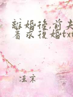 离婚后,前夫哭着求复婚txt