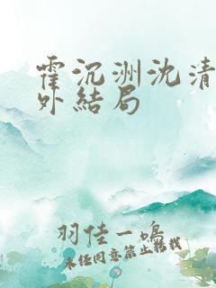 霍沉洲沈清禾番外结局