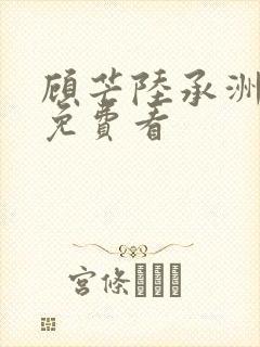 顾芒陆承洲小说免费看