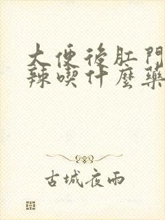 大便后肛门火辣辣吃什么药