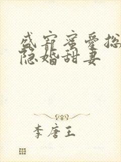 盛宠蜜爱总裁的隐婚甜妻