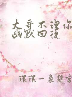 大哥不理你怎么幽默回复