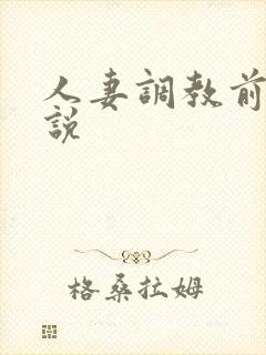 人妻调教前后小说