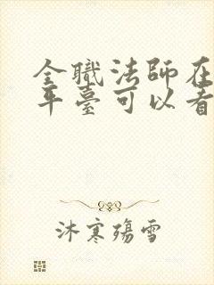 全职法师在哪个平台可以看