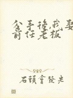 分手后,我娶了前任老板