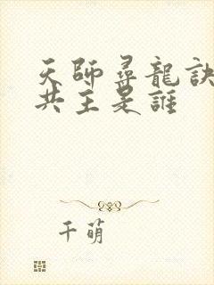 天师寻龙诀五朝共主是谁