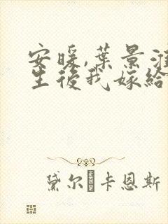 安暖,叶景淮重生后我嫁给了渣男的死对头