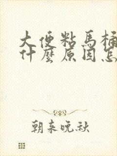 大便粘马桶又臭什么原因怎么调理