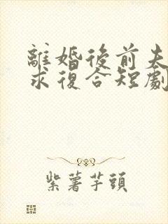 离婚后前夫哭着求复合短剧