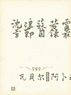 沈浪苏若雪最新章节目录最新章节