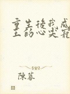 重生后我成为帝王的心尖宠