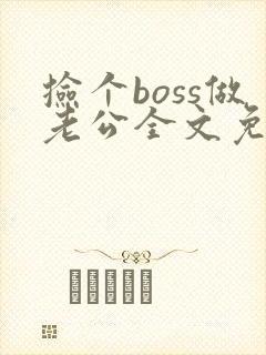 捡个boss做老公全文免费阅读