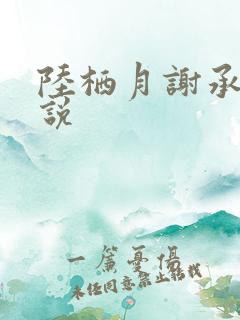 陆栖月谢承景小说