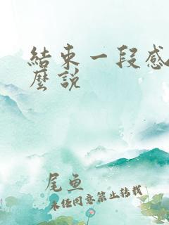 结束一段感情怎么说