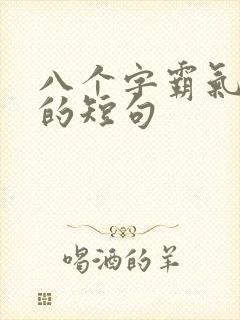 八个字霸气高冷的短句